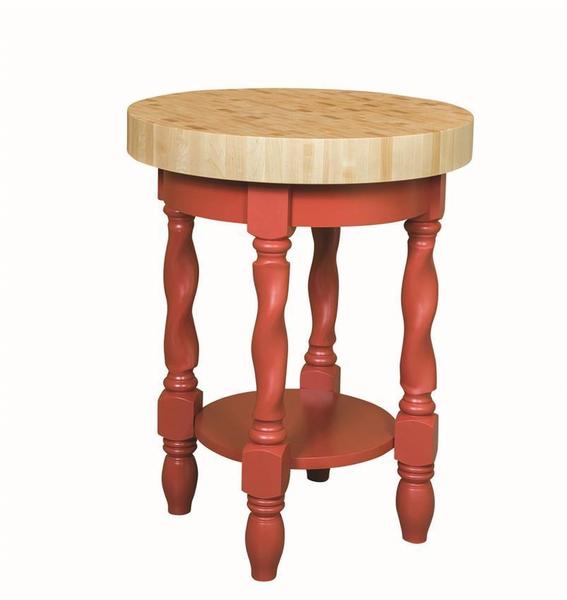 Standing Round Butcher Block Kitchen Island From Dutchcrafters Round Butcher Block Kitchen Island, Round Butcher Block Table