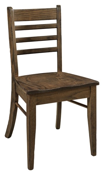 Amish American Ladder Back Side Chair in Solid Wood