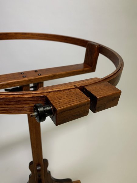 Amish Oak Wood Swivel 22 Quilting Hoop with Stand