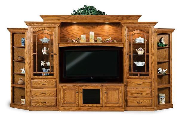 Heritage Six Piece Entertainment Center From Dutchcrafters Amish - Entertainment Center Wall Unit With Doors Heritage Six Piece Entertainment Center From Dutchcrafters Amish - Entertainment Center Wall Unit With Doors
