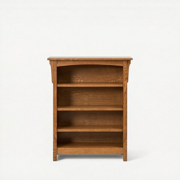 Handcrafted Solid Wood Nova Mission Small Bookcase
