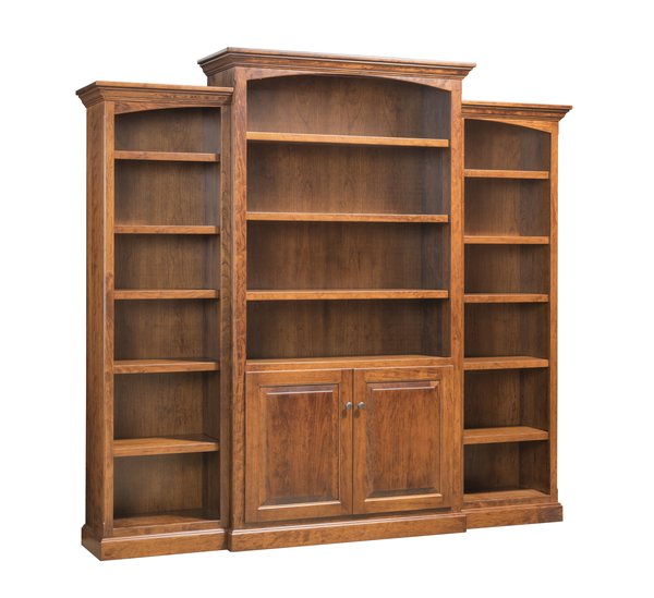 Amish 3-Unit Deluxe Traditional Bookcase