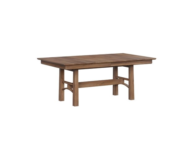 Amish Handcrafted Willington Modern Mission Trestle Dining Table