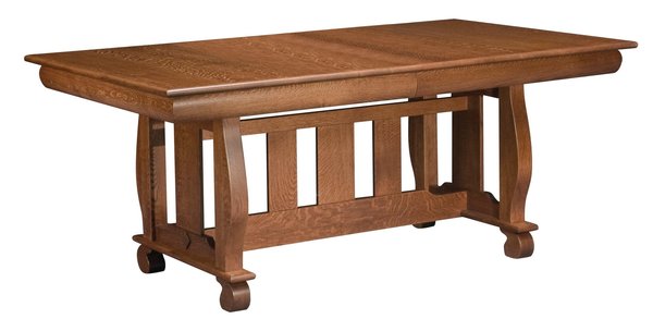 Solid Wood Irving Trestle Dining Room Table