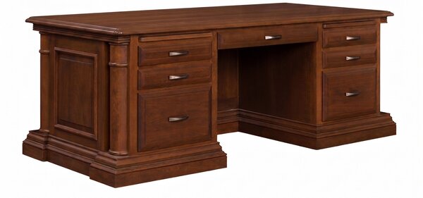 Stonespire Solid Hardwood 82" Executive Desk