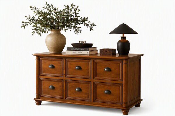 Savile Solid Wood 6-Drawer File Cabinet Credenza