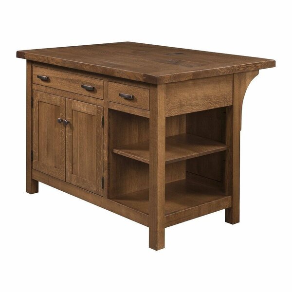 Solid Wood Customizable Mission 48" Kitchen Island