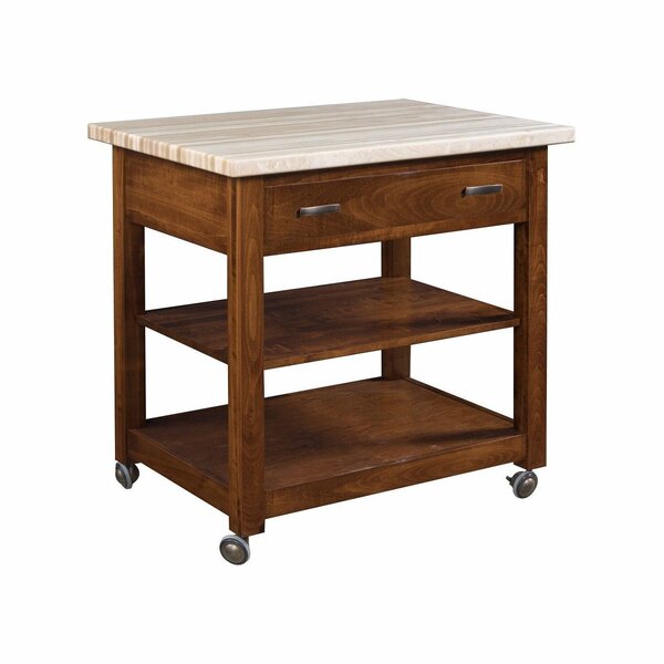 Customizable 33" Open Shelf Kitchen Island