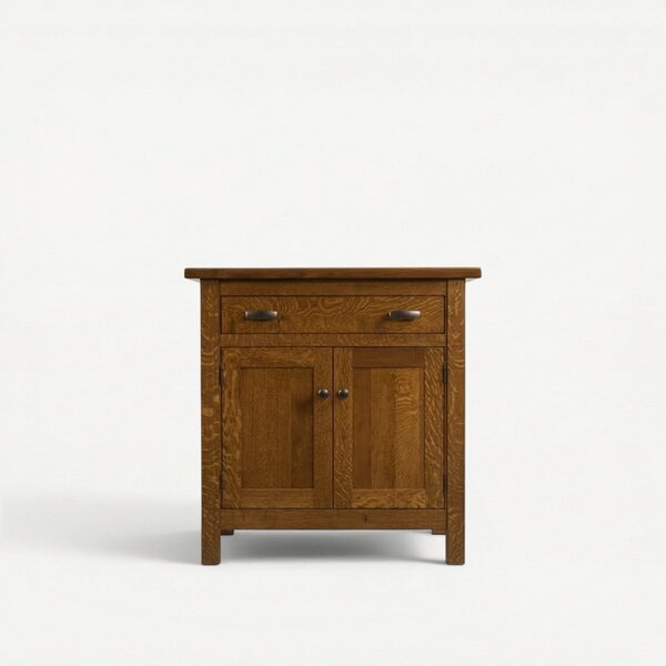 Solid Wood Customizable Mission 33" Kitchen Island with Two Doors