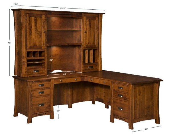 Iris Mission Style Corner L Desk From Dutchcrafters Amish Furniture Iris Mission Style Corner L Desk From