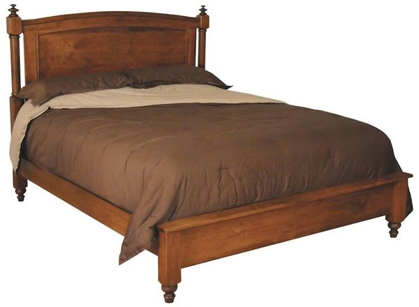 Amish Joel Hardwood Post Bed with Low Footboard