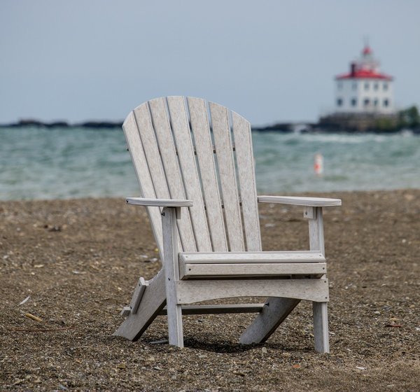 Berlin Gardens Folding Poly Adirondack Chair from DutchCrafters Amish