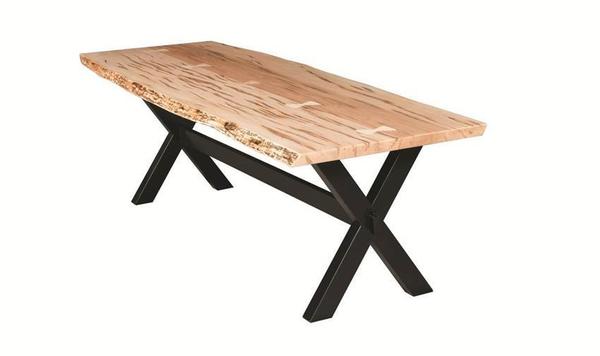 Frontier Dining Table With Bookmatch Live Edge Slab From Ask Us A Question Amish Frontier Dining Table
