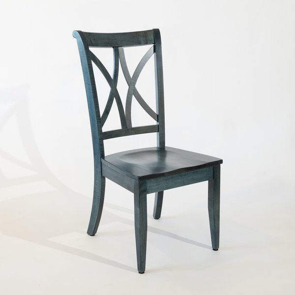 Amish Solid Wood Double Cross Back Dining Chair