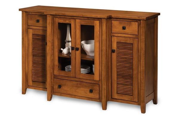 Amish Anchorage Solid Wood Buffet Sideboard Cabinet