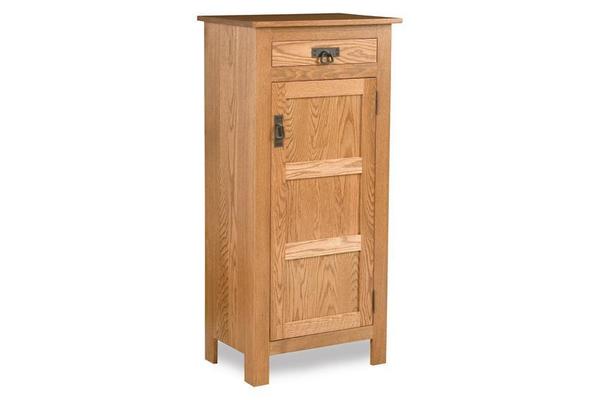 Amish 24" Small Mission Pie Safe Cabinet - Single Door and Drawer