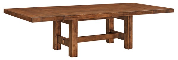 Amish Handcrafted Solid Wood Modern Farmhouse Trestle Table