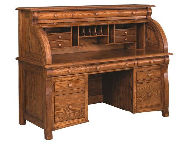 65" Castlebury Rolltop Desk