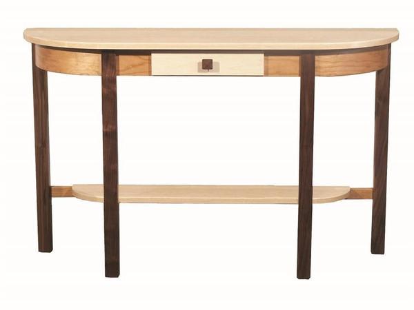 Amish Trinity Half Moon Console Table