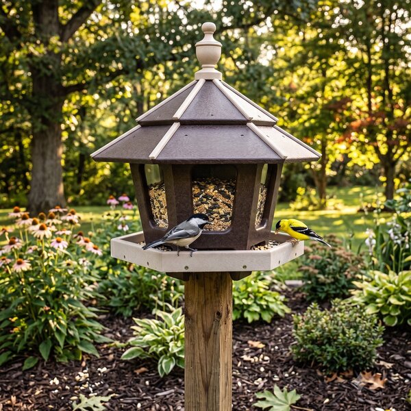 Poly Lumber 3-Compartment Gazebo Bird Feeder