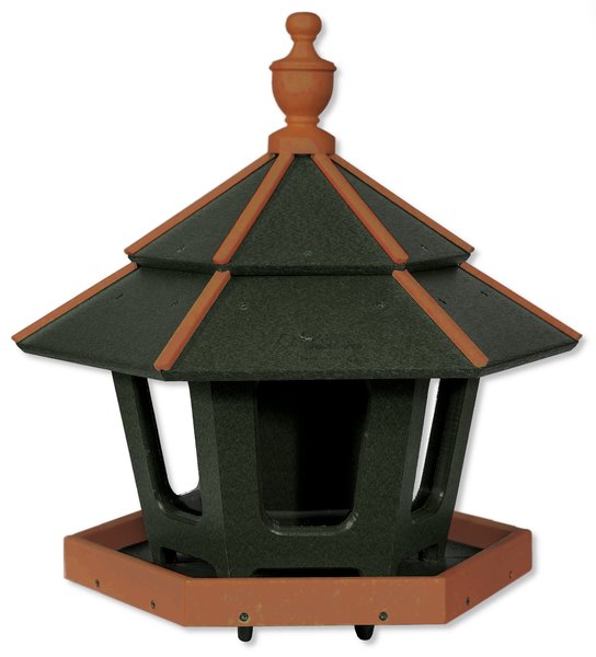 Amish Made Poly Lumber 3-Compartment Gazebo Bird Feeder