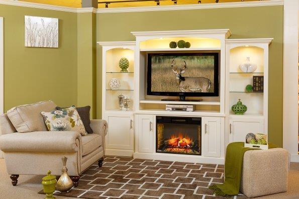 Park Lane Fireplace Entertainment Center with Optional Bookcases