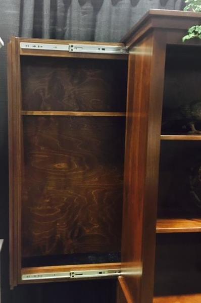 Cambridge Bookcase With Hidden Gun Cabinet From Dutchcrafters