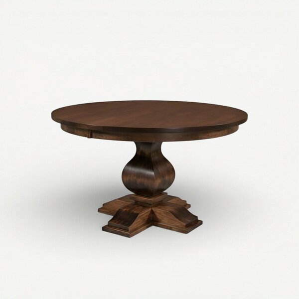 Handcrafted Abigail Farmhouse Style Single Pedestal Dining Table