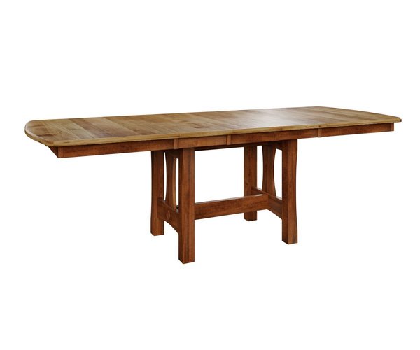 Amish Handcrafted Solid Wood Santa Clarita Trestle Dining Table