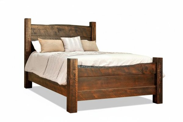 Amish Wormy Maple Rough Sawn Live Edge Bed