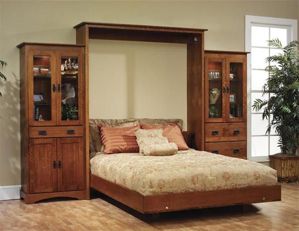 Solid Wood Mission Murphy Bed from DutchCrafters Amish Furniture