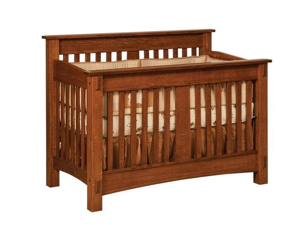 white oak baby crib