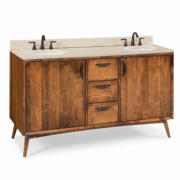 Mid-Century Modern Bathroom Vanity Base Only