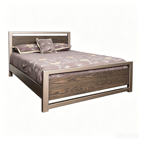Cumulus Wood and Metal Bed