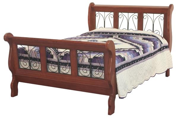 Classic Wrought Iron Sleigh Bed From Dutchcrafters Amish Furniture Classic Wrought Iron Sleigh Bed From, Wood Wrought Iron Bedroom Furniture