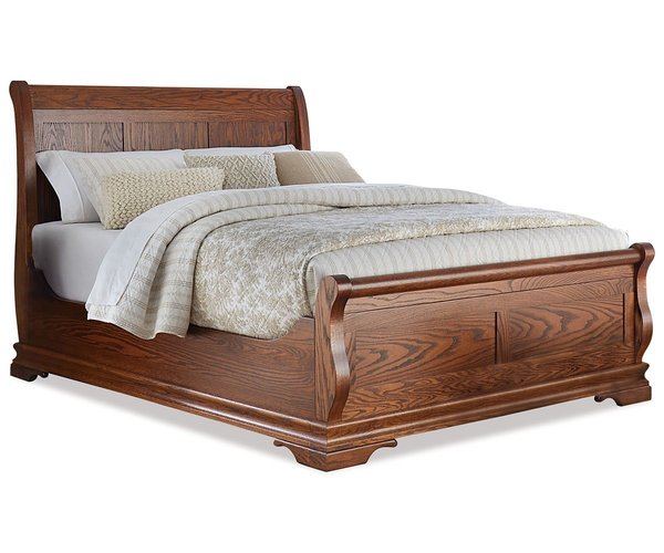 Amish Handcrafted Edna Heirloom Sleigh Bed