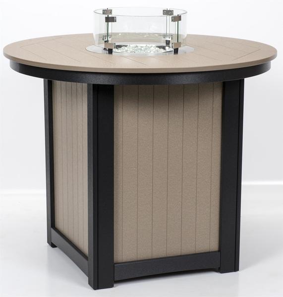 Berlin Gardens Donoma Fire Pit Counter Table with Poly Top from