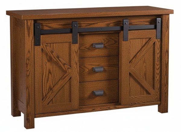 Handcrafted Admiral Buffet Sideboard with Sliding Barn Doors