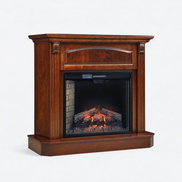 50" Cordova Hardwood Wall Mantel with Electric Fireplace