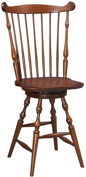 Asheville Fan Back Windsor Counter and Bar Stool with Swivel