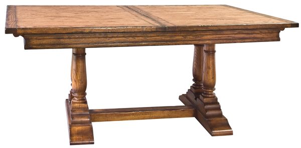 Jafferson Valley Solid Wood Trestle Extension Dining Table