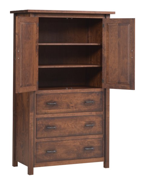 Ox Bow Mountain Lodge Armoire with Drawers
