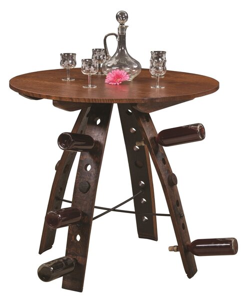 36" Barrel Stave Table