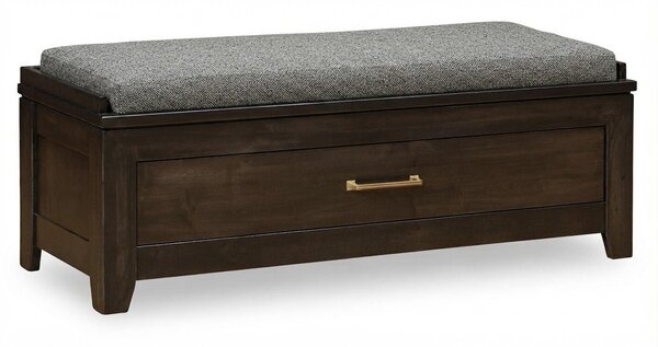 Handcrafted Felipe Upholstered Storage Bench with Drawer