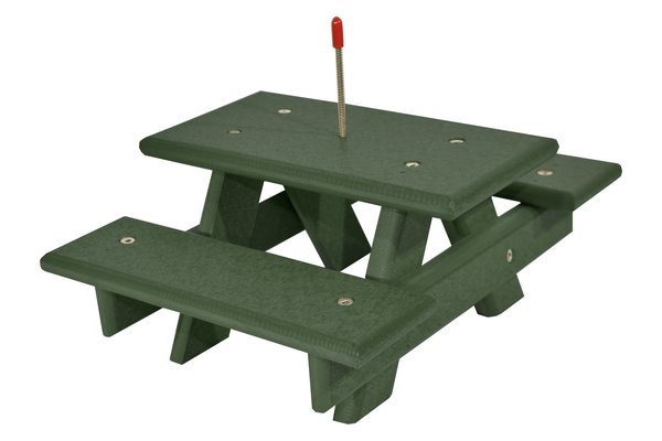 Amish Poly Picnic Table Squirrel Feeder with Corn Spike