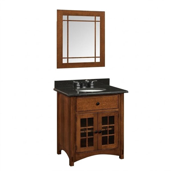 Norfolk Mission 33" Bathroom Vanity and Mirror Set