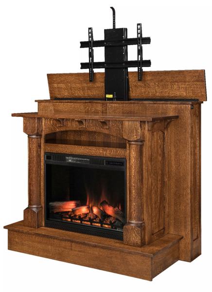 Amish TV Lift Stand with Remote Control