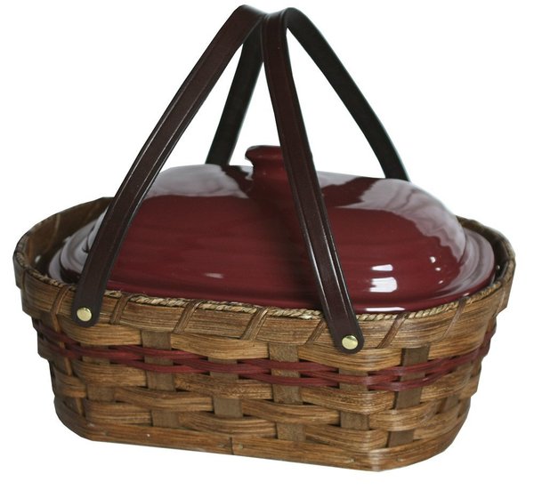 Hand Woven Reed Deep Basket for Travel from DutchCrafters Amish