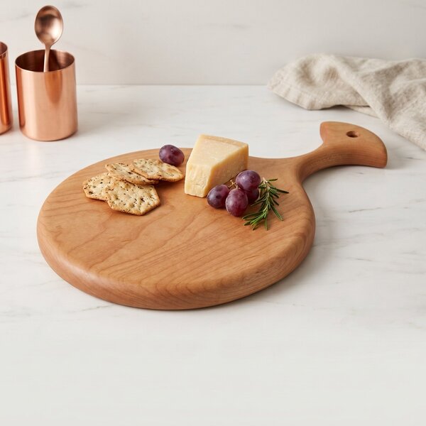 American Made Maple Wood Round Cutting Board In-Stock