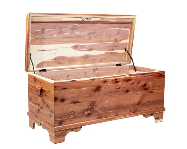Amish Aromatic Red Cedar Waterfall Hope Chest - Choose Size